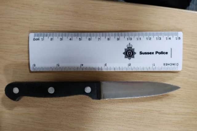 Knife uncovered by PD Lewis