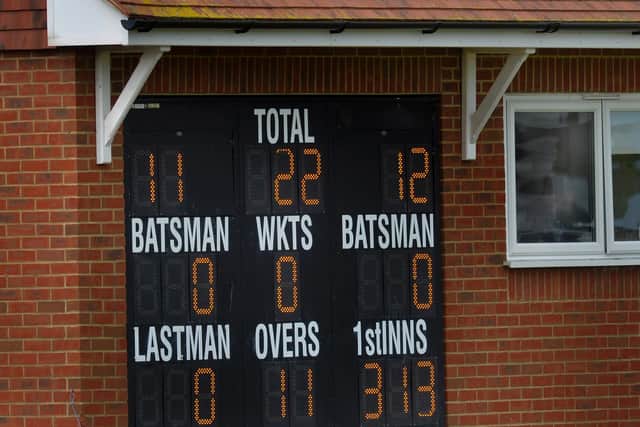 The incredible scoreboard at the Saffrons. Picture by Jon Rigby