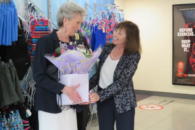 Sue Rogers presented a bouquet to Beulah Cockman, George's widow, to recognise the contribution made by councillors' partners