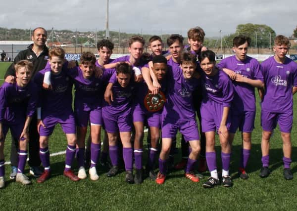 The St Leonards Academy's victorious year 11 boys' football team
