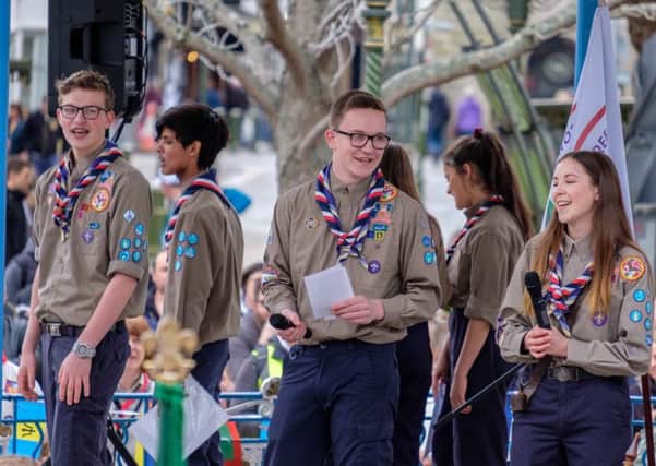 Horsham Scout District at the St George's Day Parade. Picture: Owen Duda SUS-190513-141527001