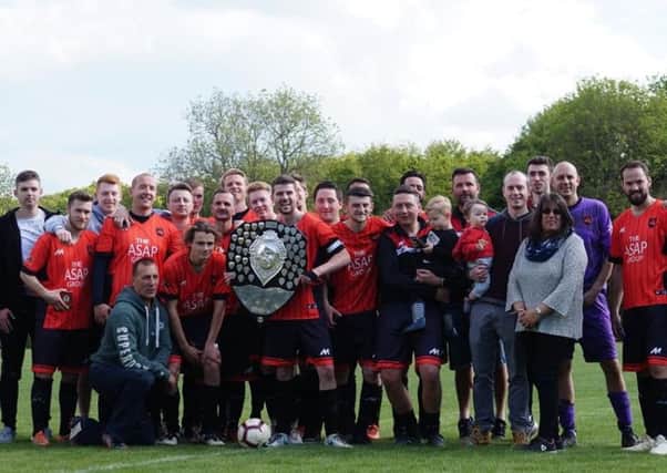 Slinfold celebrate the West Sussex Football League Division 5 title