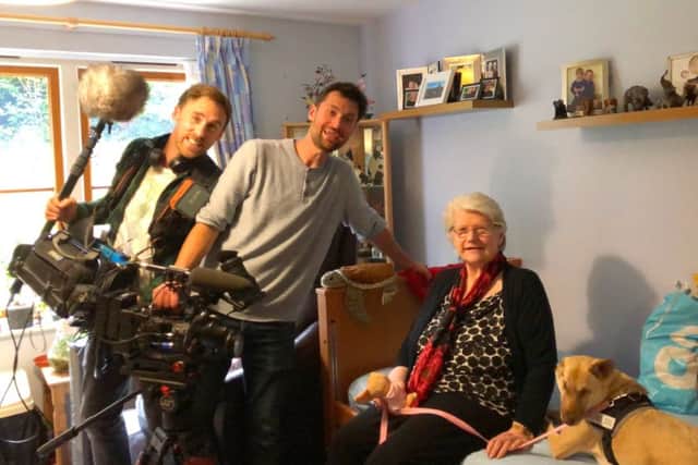 The BBC film crew with Anne and Maggie
