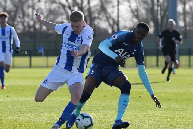Alex Cochrane in action for Brighton's under-23 team. Picture by Getty Images