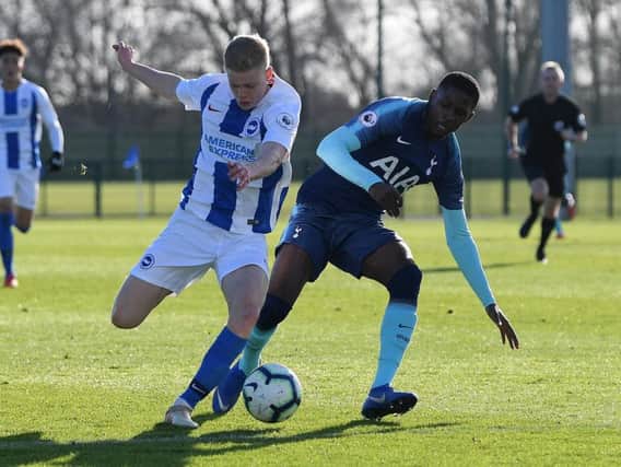 Alex Cochrane in action for Brighton's under-23 team. Picture by Getty Images