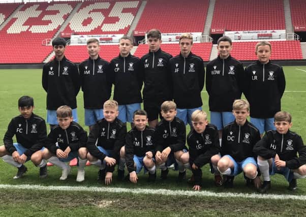 The South East Sussex team on the pitch at Stoke City's bet365 Stadium