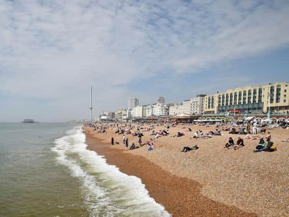 Brighton beach (Photograph: GLYN KIRK/AFP/Getty Images)
