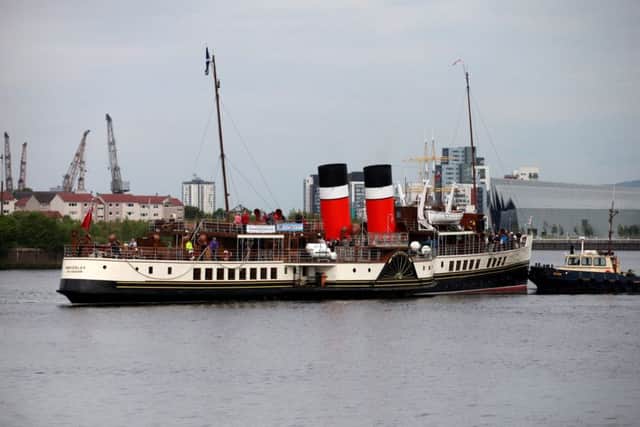The world's last sea-going paddle steamer - the historic PS Waverley. Picture: SWNS