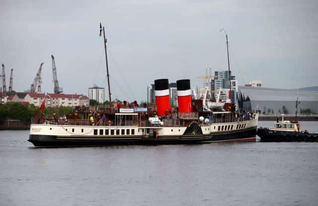 The world's last sea-going paddle steamer - the historic PS Waverley. Picture: SWNS