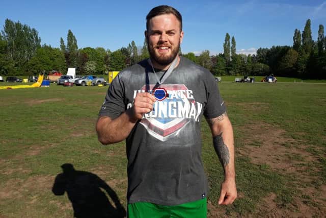 Andrew Flynn, 27, finished 3rd in England's Strongest Man 2019 SUS-190517-144403001