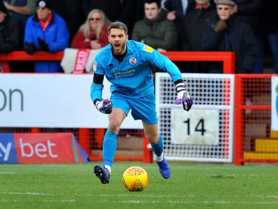 Crawley Town goalkeeper Glenn Morris in action. Picture by Steve Robards (SR1903574)