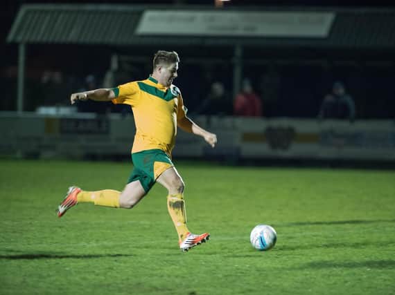 Terry Dodd in action during Horsham's promotion winning campaign. Picture by PW Sporting Photography