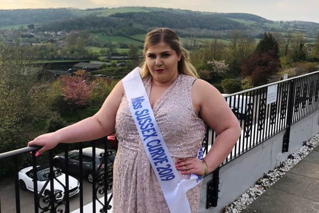 Alisha Cesa represents Sussex in the finals of Miss British Beauty Curve