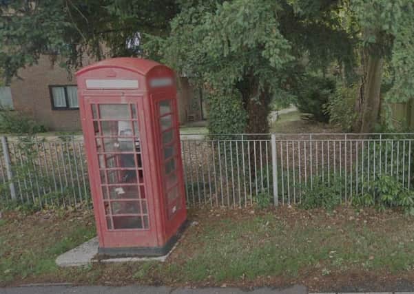 Chance to adopt a phone box in Crawley. Photo: Google Street Maps