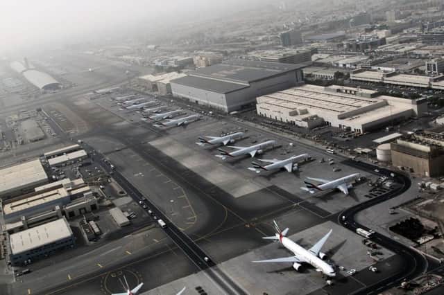 An aerial view shows Dubai international airport,on May 27, 2012. AFP PHOTO/KARIM SAHIB / AFP / KARIM SAHIB /Getty Images