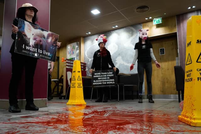London Road McDonald's covered in fake blood