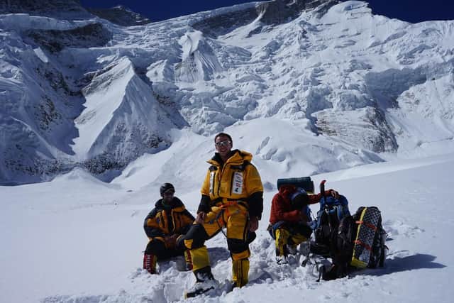 Rupert Jones-Warner at base camp during his Annapurna expedition