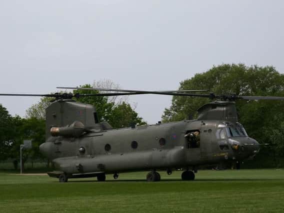 The chinook helicopter. Photo and footage by Sussex By Air