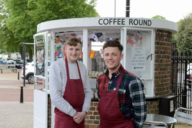 Managers Alex Harris (left) and Charlie Fay at the Coffee Round