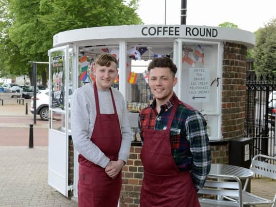 Managers Alex Harris (left) and Charlie Fay at the Coffee Round