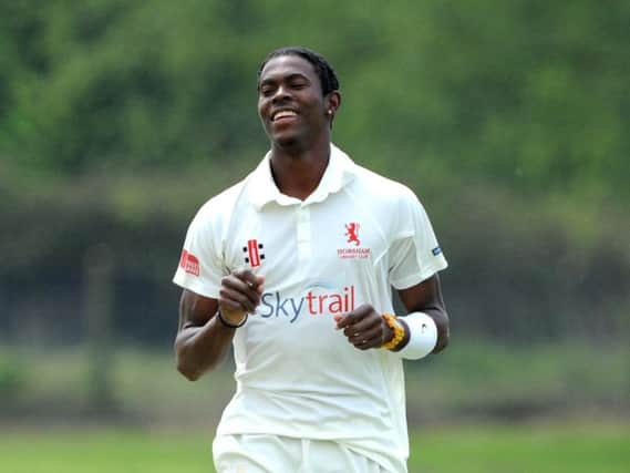 England bowler Jofra Archer in action for Horsham last season. Picture by Steve Robards
