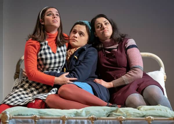 Georgia May Foote as Vita, Hannah Bristow as Fran and Mona Goodwin as Tina. Picture by Marc Brenner