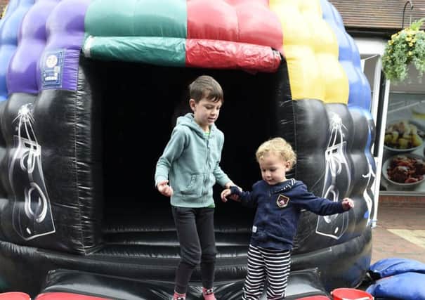 Orchards shopping centre fun day.

Fun day at the Orchards shopping Centre to raise money for local children and charity's.

Pictured are L-R Archie Guy (5) and Stanley Guy (2) on the bouncy castle.

Picture: Liz Pearce

18/05/2018

LP190251 SUS-190520-091745008 SUS-190520-091745008