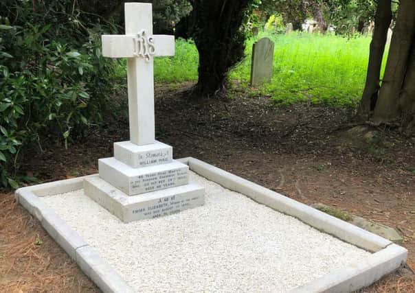 The renovated grave of William Pirie