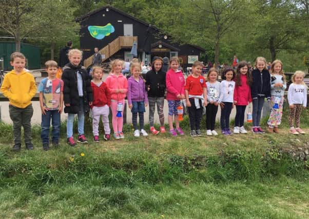 The pupils walked three miles to raise funds