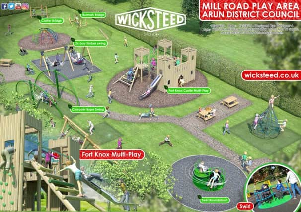 Design for the Fort Knox-themed play area in Mill Road, Arundel