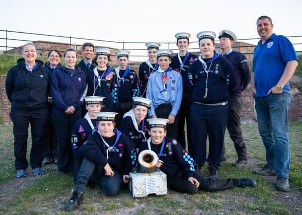 A team of 29 Scouts moved the signal cannon from the Scout hut to take up its place at Shoreham Fort