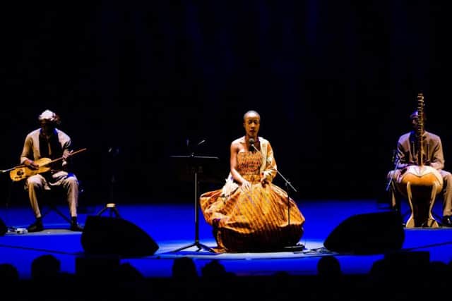 Rokia Traor performing Dream Mand: Djata at the Theatre Royal, Brighton (Credit: Summer Dean)