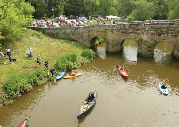 The annual river rally at Stopham Bridge