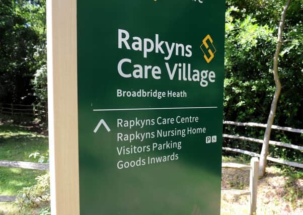 Rapkyns Care Centre in Broadbridge Heath has been rated 'inadequate'  SR1713886 SUS-170613-154720001