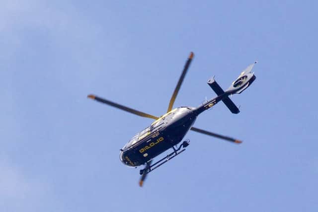 Police helicopter scouring the Billingshurst area