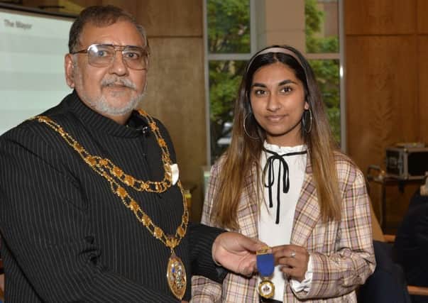 New mayor Raj Sharma with deputy youth mayor Shelly Sharma