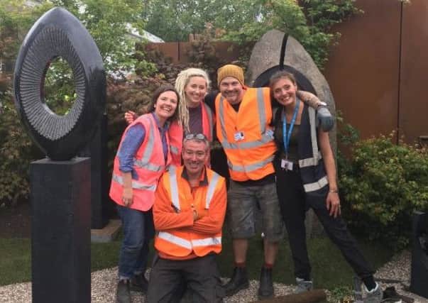 Plumpton College at the Chelsea Flower Show. 

Pictured is: Hilary ODonnell Cam, John Mc Pherson, Celia Davies and Simon Brodwick-Ward and Rachel Owen
