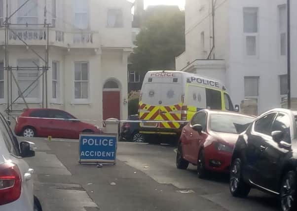 Police attended Church Road, St Leonards, after two men were attacked. SUS-190528-180129001