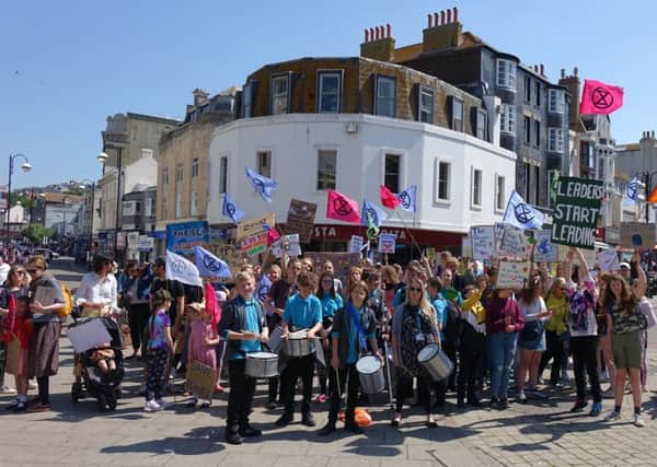 School children march for action on the climate emergency. Picture: Chris Broughton