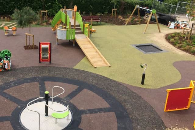 The new play area at Worlds End Recreation Ground in Burgess Hill. Picture: MSDC