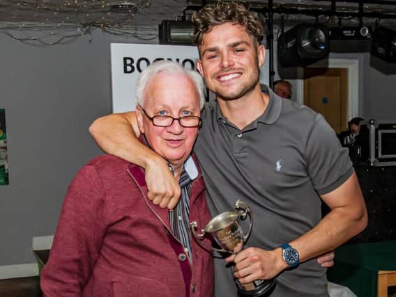 Jack Pearce and skipper Harvey Whyte at the presentation night / Picture by Tommy McMillan