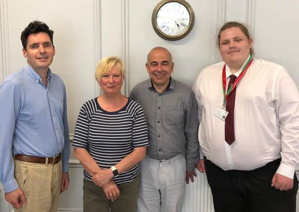 Labour councillors Christine Bayliss, Paul Courtel and Sam Coleman met with Bexhill and Battle MP Huw Merriman. Picture supplied by Sam Coleman