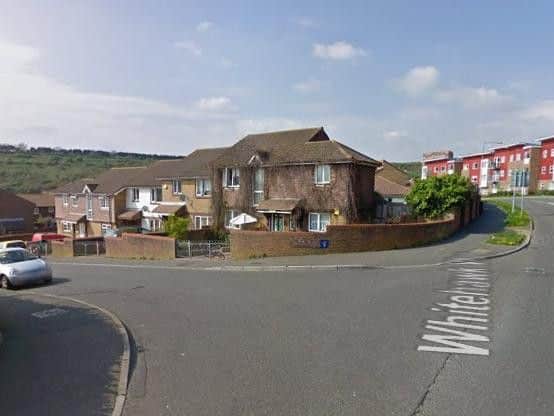 The attack happened in Whitehawk Way, Brighton. Picture: Google Streetview