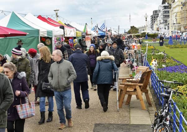 Easter Market on Eastbourne Seafront. (Photo by Jon Rigby) SUS-180204-121247008