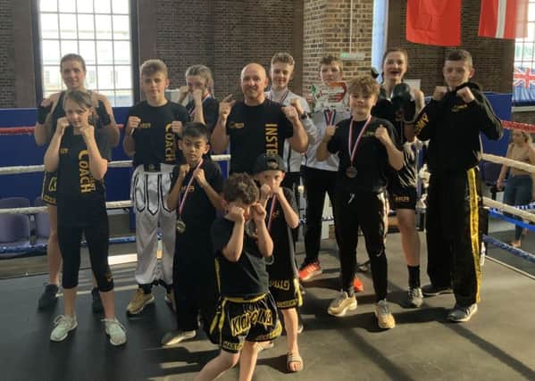 The Hastings Kickboxing Academy squad at the WKO Five Nations tournament