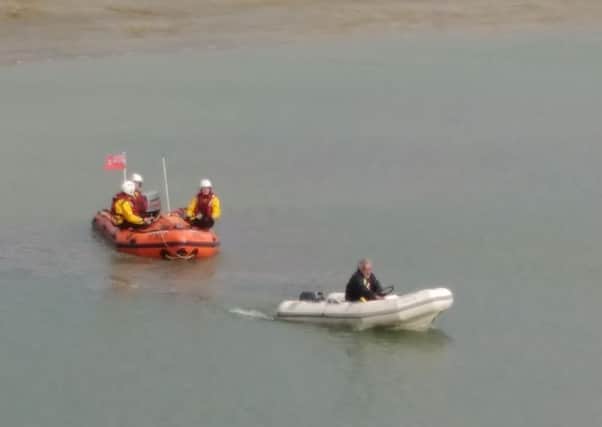 Eastbourne lifeboat rescue off Cooden, image supplied by the RNLI