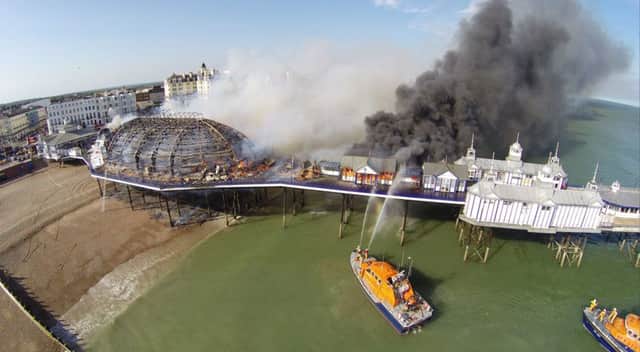 eastbourne pier fire SUS-140730-204739001