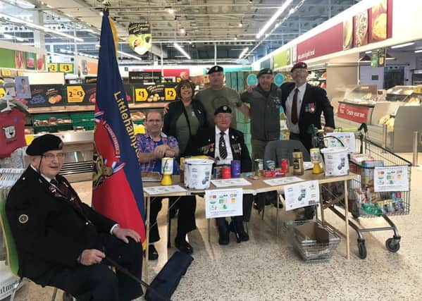 Members of Littlehampton Armed Forces Veterans Breakfast Club collecting at Morrisons Littlehampton