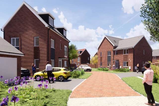 Artist's impression of the new homes