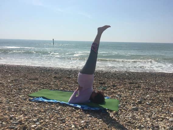 Melissa Hubbard from Littlehampton credits yoga with having helped her in her work as a plumber